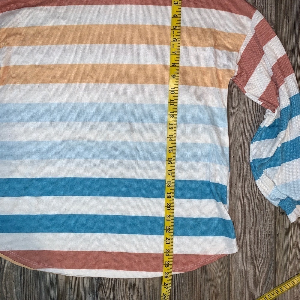 Striped balloon sleeve shirt - Picture 5 of 5